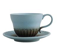 GOOPEEG Petites Tasses Tasses Tasse À Café en Céramique Brute Faite La Main Thé Simple Après-midi Art Créatif Couple Paire Service a Cafe(A)