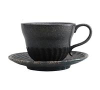GOOPEEG Petites Tasses Tasses Tasse À Café en Céramique Brute Faite La Main Thé Simple Après-midi Art Créatif Couple Paire Service a Cafe(D)