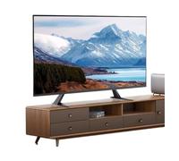 GOOPEEG Pied TV Universel Base De Meuble TV Table avec Universelle Inclinable Réglage La Hauteur, Convient À Plupart des Téléviseurs Écran Plat 27 65 Pouces LCD LED