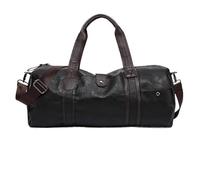 GOOPEEG Sac de Sport Homme Sac De Sport De Voyage en Similicuir Vintage De 19 Pouces, Sac De Sport pour Hommes Et Femmes, Imperméable Musculation, Outdoor, Workout(A)