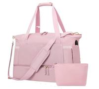GOOPEEG Sac de Sport Homme Sacs De Week-End pour Femmes, Sacs De Voyage avec Compartiment À Chaussures Et Trousse De Toilette Musculation, Outdoor, Workout(D)