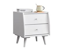 GOOPEEG Table d'appoint, Table De Chevet en Bois Nordique Créative Armoire Moderne Simple Casier Chambre Salon, Marron(C)