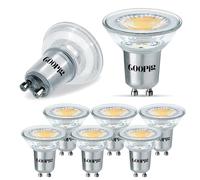 Goopig Ampoules LED GU10 3,5W Blanc Chaud 3000K, Equivalent 50W Halogène Lampe, 385 Lumens, AC 230V, 38° Spot Led Sans Scintillement, Non Dimmable Ampoules Réflecteur, Angle de Faisceau 360°, Lot de 6