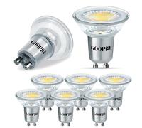 Goopig Ampoules LED GU10 3,5W Blanc Neutre 4000K, Equivalent 50W Halogène Lampe, 385 Lumens, AC 230V, 38° Spot Led Sans Scintillement, Non Dimmable Ampoules Réflecteur, Angle de Faisceau 360° Lot de 6