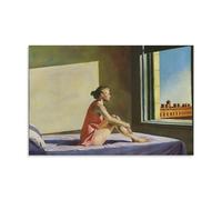 GOORAL Edward Hopper Painter's Work《Morning Sun》Affiches d'œuvres d'art cool Impression sur toile à suspendre Idée de décoration d'intérieur 40 x 60 cm