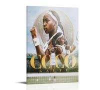 GOORAL Impression sur toile Coco Gauff représentant une étoile de tennis - Décoration d'intérieur - 20 x 30 cm