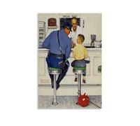GOORAL Poster Norman Rockwell Painter's Work《The Runaway》 Impression sur toile Œuvres d'art Idée esthétique 40 x 60 cm