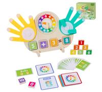 Goorder Jouets Montessori Mathématiques pour Enfants 3 Ans, Jeux Éducatifs Préscolaires Apprendre à Compter et Identifier Le Temps, Jouet Montessori Cadeau pour Enfant de 3, 4 et 5 Ans