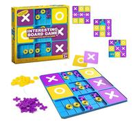 Goorder Tic Tac Toe Game - Ensemble De Jeu De Table, Plateau Maison Classique Adapté à La DéCoration IntéRieure De FêTe à Domicile pour Adultes, Jouet Interactif pour Enfants 3 4 5 6 7 8 Ans et Adulte