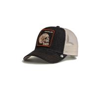 Goorin Bros. Casquette Denim Skull Trucker – mélange polyester – noir beige unisexe