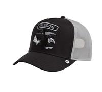 Goorin Bros. Casquette Trucker Classic Rocker Freedom The Farm, noir avec maille grise, motif aigle