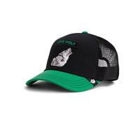 Goorin Bros. Casquette Trucker Lone Wolf The Farm, Vert avec Loup brodé, Style Pop Rocker