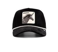 Goorin Bros. Onyx Légende Bijou Argile Trucker Cap Noir Signe Maille Licorne Neu
