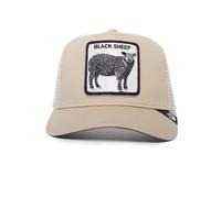 Goorin Bros. The Farm Casquette de camionneur avec fermeture à pression réglable unisexe en maille, beige (Tan), motif mouton (The Black Sheep), taille unique, taille unique