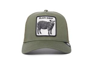 Goorin Bros. The Farm Casquette de camionneur réglable unisexe en maille, Olive, texte « Black Sheep », taille unique, taille unique
