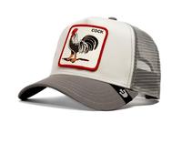 Goorin Bros. The Farm The Cock Casquette de camionneur originale avec languette réglable à boutons-pression, unisexe, gris clair, motif coq, taille unique, taille unique