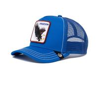 Goorin Bros. The Farm The Freedom Eagle Casquette de camionneur originale avec languette réglable à boutons-pression, unisexe, bleu marine, motif aigle, taille unique, taille unique