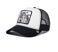 Goorin Bros. The Farm The White Tiger Casquette de camionneur réglable unisexe, languette à pression, taille unique, noir/blanc, Taille unique