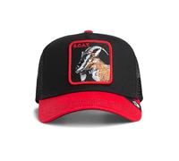 Goorin Bros. Undisputed Goat Chèvre Noire Rouge Casquette de Camionneur Ajustable