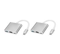 Goorvoucs 2X Convertisseur de Câble Adaptateur de Type C pour Adaptateur Multiport AV NuméRique USB-C MJ1K2AM / Une et USB Nouveau FW3