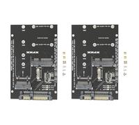 Goorvoucs 2X M.2 NGFF MSATA SSD vers 2,5 Pouces SATA 6.0Gbps 2 en 1 Adaptateur Convertisseur Carte Support PC Ordinateur Portable Disque Dur Diagramme