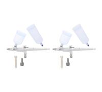 Goorvoucs 2X Outil de Pulvérisation à L'Aérographe 0.5mm Alimentation Par Gravité Aérographe Double Action Tatouage de Gâteau Pistola de Pintura Aerografo Outil à Ongles 20CC 40CC