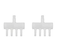Goorvoucs 2X Plastique 4 Voies Aquarium Oxygène Tube Raccord Répartiteur Collecteur