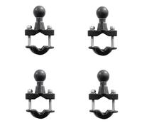 Goorvoucs 4X Base de de Boulon en U de Largeur de 37mm de Support de Barre de Poignée de Moto avec la Boule de 1 Pouce pour Le Travail de GPS de pour Les Supports de RAM