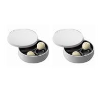 Goorvoucs Lot de 4 mini écouteurs sans fil X21S Bluetooth 5.0 avec étui de chargement sans fil, mini écouteurs Bluetooth, couleur peau