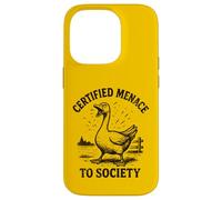 Goose Certified Menace to Society Farm Bird Humour Coque pour iPhone 14 Pro