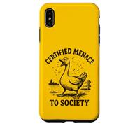 Goose Certified Menace to Society Farm Bird Humour Coque pour iPhone XS Max