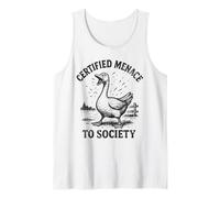 Goose Certified Menace to Society Farm Bird Humour Débardeur