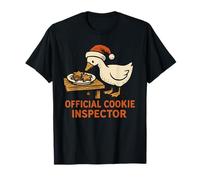 Goose Christmas Funny Santa Inspecteur Officiel des Cookies T-Shirt