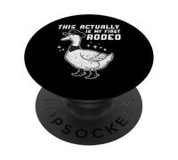 Goose Cowboy This My First Rodeo, Western drôle, Homme, Femme, Enfant PopSockets PopGrip Adhésif