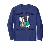 Goose Have Call in Silly Today, Animal drôle pour Hommes et Femmes Manche Longue