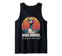 Goose Listening to Music Autism Sensory Support Goose Lover Débardeur