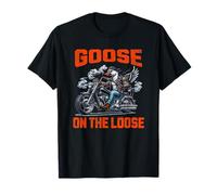 Goose on The Loose Moto Biker T-Shirt