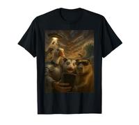 Goose Opossum Capybara Group Selfie in Storm Chaos T-Shirt