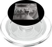Goose Selfie With Alien UFO Shirt Funny Cat UFO Austin PopSockets PopGrip pour MagSafe