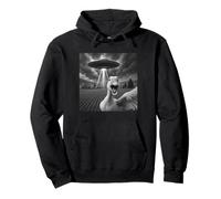 Goose Selfie With Alien UFO Shirt Funny Cat UFO Invasion Sweat à Capuche