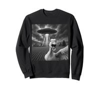 Goose Selfie With Alien UFO Shirt Funny Cat UFO Invasion Sweatshirt