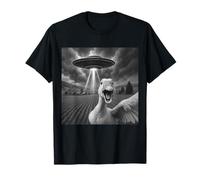 Goose Selfie With Alien UFO Shirt Funny Cat UFO Invasion T-Shirt