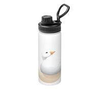 Goose Sleeping On The Moon Bouteille d'eau isotherme en acier inoxydable avec couvercle pour adultes Idéal pour un usage quotidien et les activités de plein air 532 ml