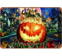 Goosebumps 2 Haunted Halloween 4k Plaque en métal 20,3 x 30,5 cm Décoration murale vintage rétro