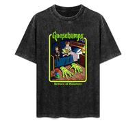 Goosebumps Beware of Monsters Vintage Washed Tee Unisex Short Sleeve Size S