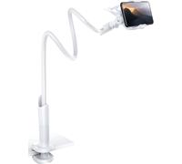 Gooseneck Adjustable Phone Holder, Universal 360° Rotation Stand For Iphone 15 Pro Max Plus, 16/15/14/13 Pro Max Plus Mini, Xs Xr X 8, Switch, Samsung, Smartphones ¿ White