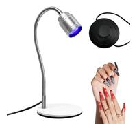 Gooseneck LED UV Curing Lamp | Flexible 360 Degree Adjustable USB Charging | UV Nail Lamp LED UV Curing UV Gooseneck Nail Lamp For Home, Beauty Salon, Dormitory, Travel, Business Trip, Women, Beginners