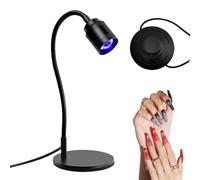 Gooseneck LED UV Curing Lamp | Flexible 360 Degree Adjustable USB Charging | UV Nail Lamp LED UV Curing UV Gooseneck Nail Lamp For Home, Beauty Salon, Dormitory, Travel, Business Trip, Women, Beginners