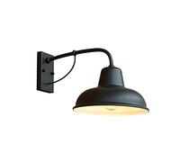 Gooseneck Outdoor Wall Sconces Vintage Iron Art E27 Wall Mount Lamp Lighting Ip55 Waterproof American Style 1-Light Simple Exterior Wall Lights For Porch Doorway Balcony/Black