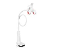 Gooseneck Phone Holder - Adjustable Phone Stand for Hands Free Viewing | Flexible Long Arm with Rotating Ball Joint & Padded Tension Clamp for Video Calls, Filming, Vlogging and Content Creation